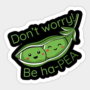 Vegetable Pun Be Ha-PEA Sticker